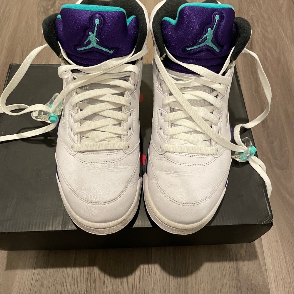 Men’s Air Jordan 5 Retro “Grapes” NRG — 2018 “Fresh Prince” custom — Size 10.5 - Picture 3 of 15